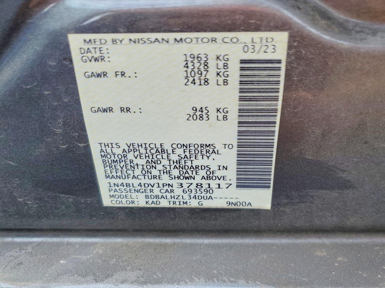 Nissan Altima Sv