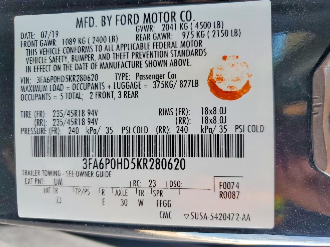 Ford Fusion Se