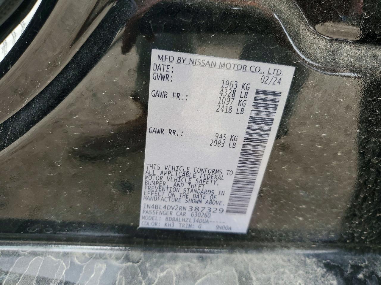Nissan Altima 2.5 Sv