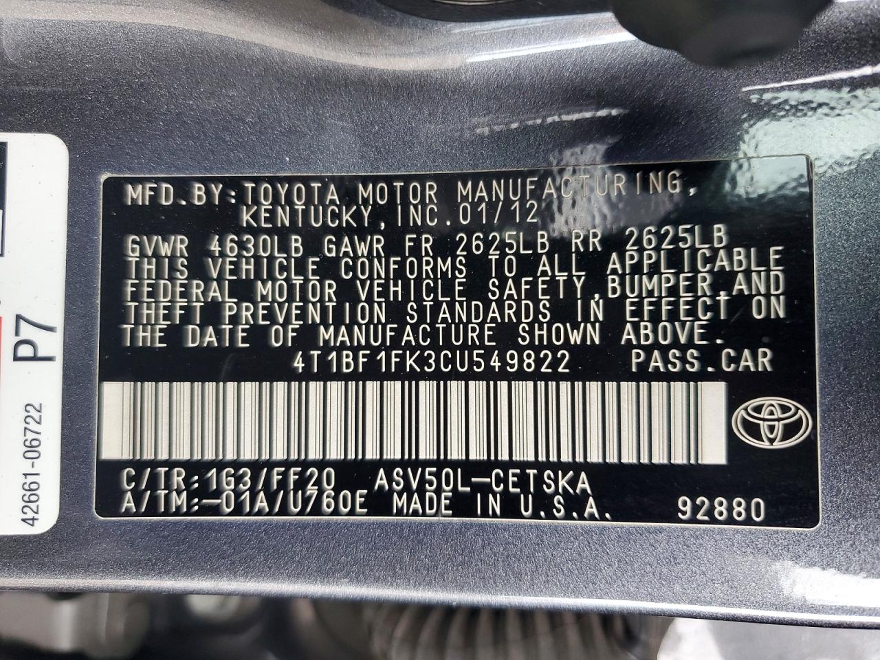 Toyota Camry Se