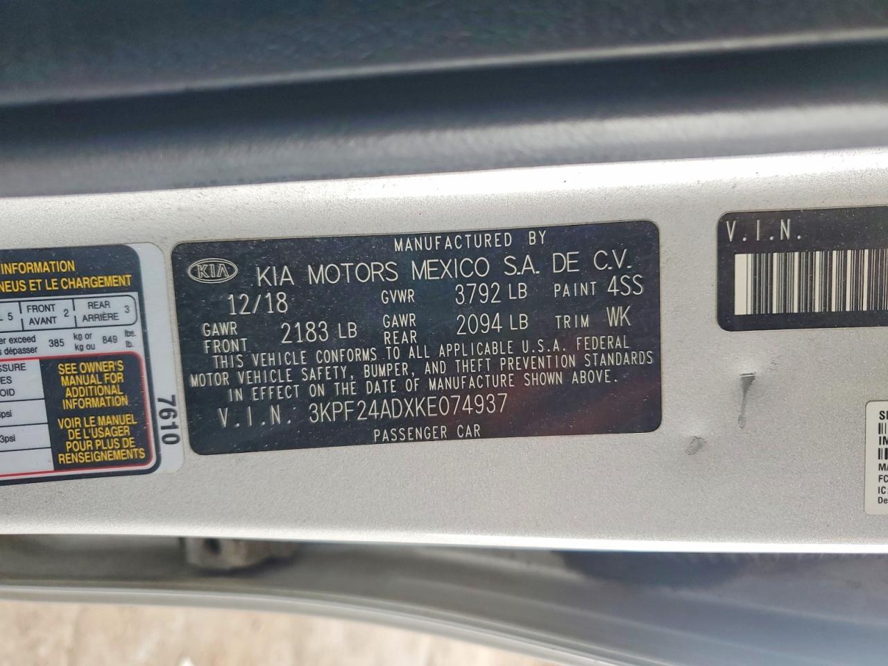Kia Forte Lxs