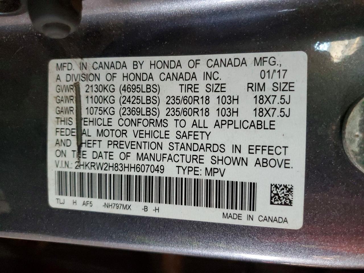 Honda Crv Exl