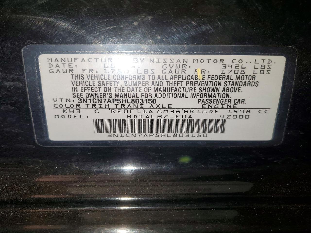 Nissan Versa 1.6 S