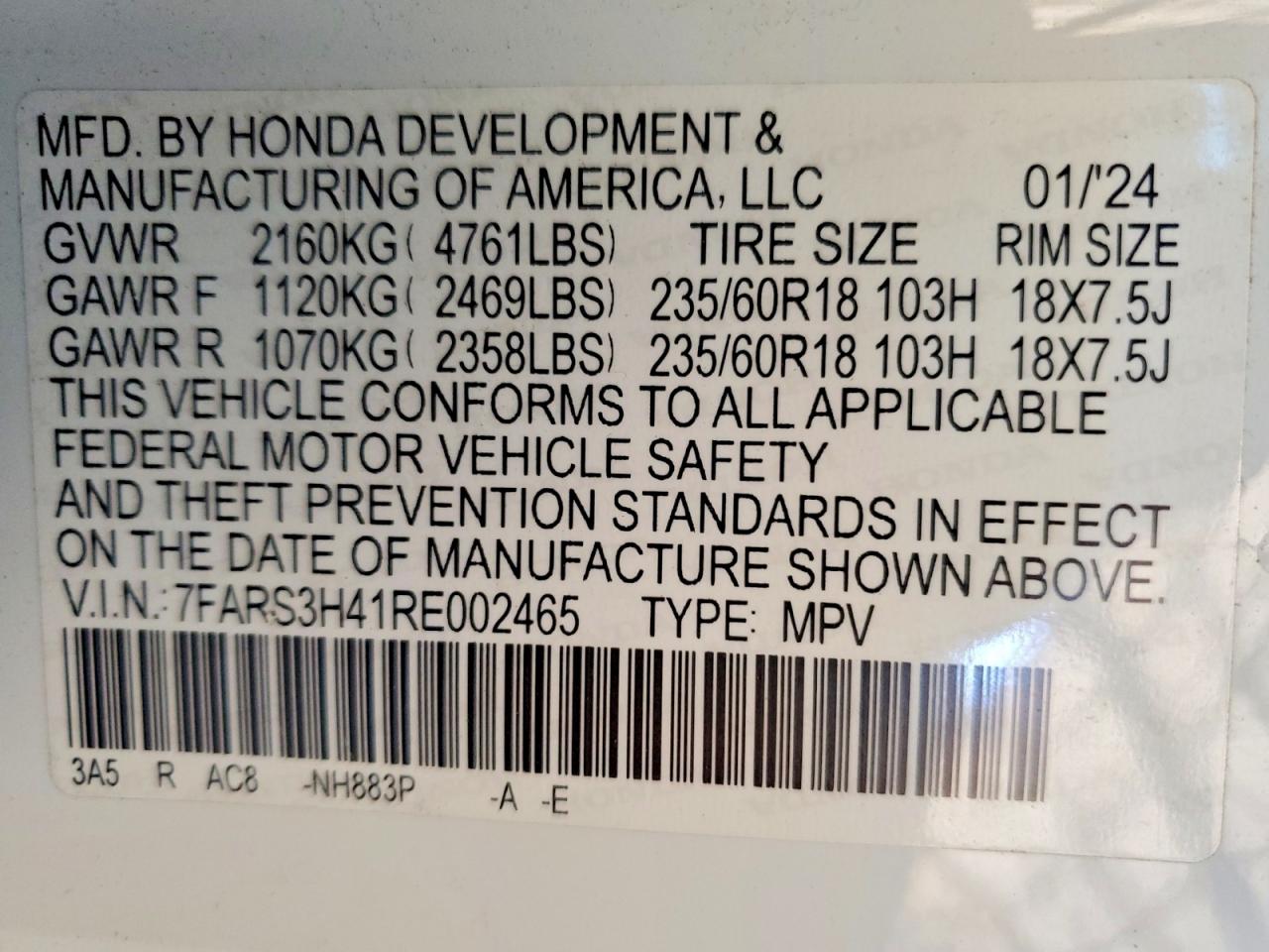 Honda Crv Ex