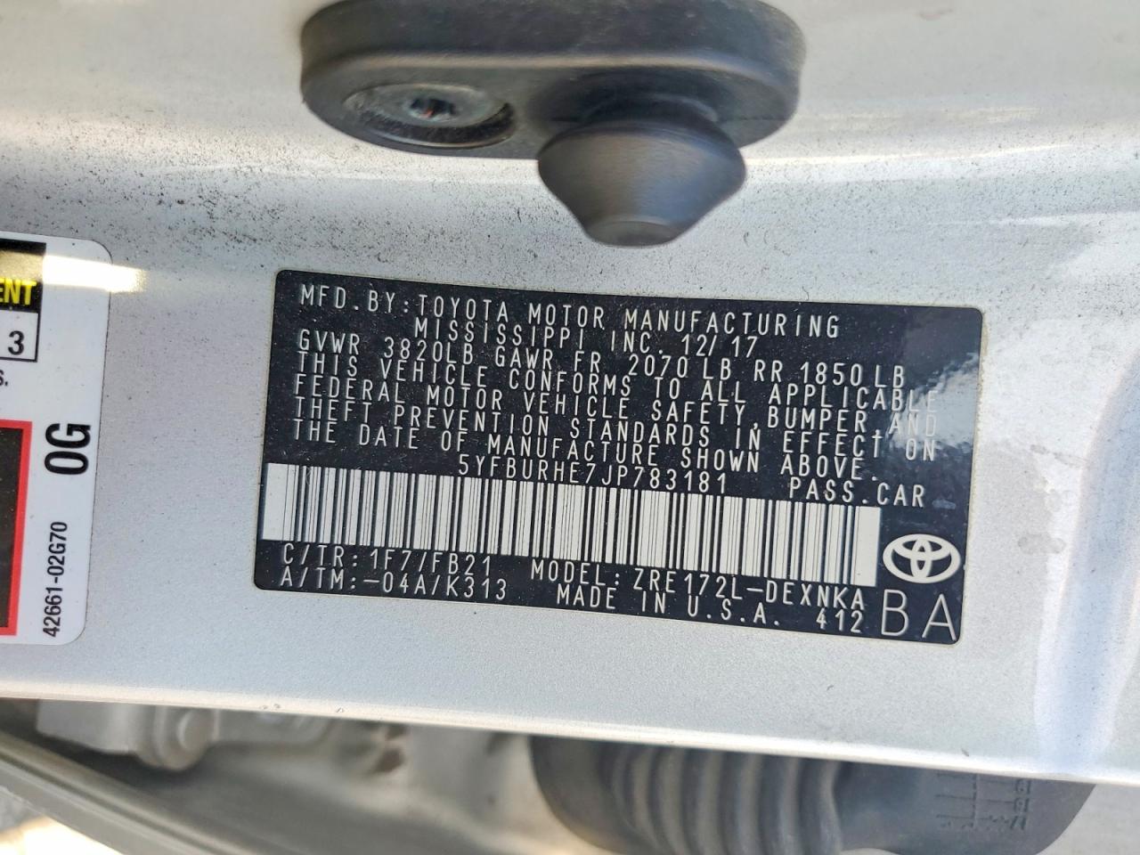 Toyota Corolla Le