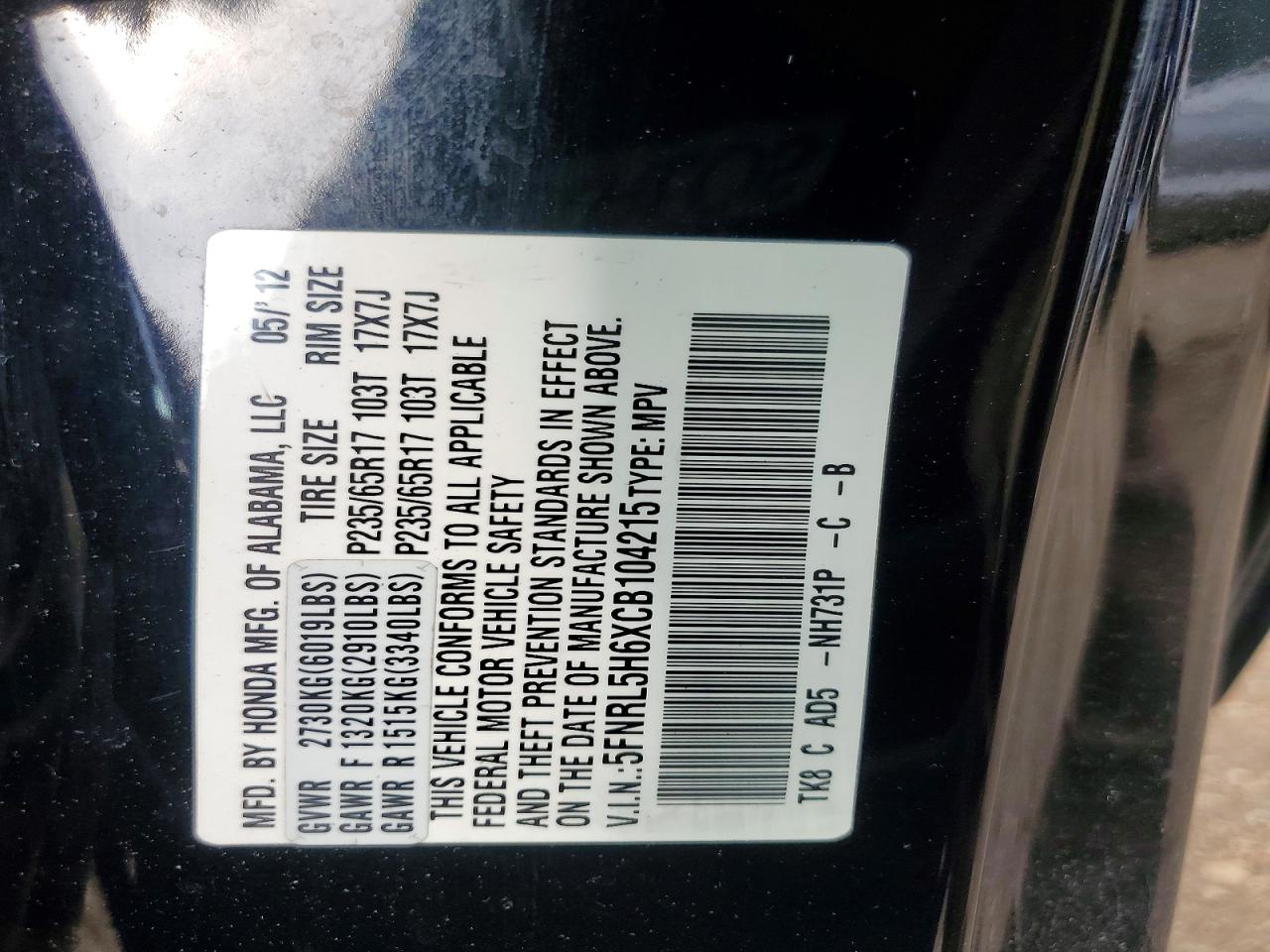 Honda Odyssey Exl