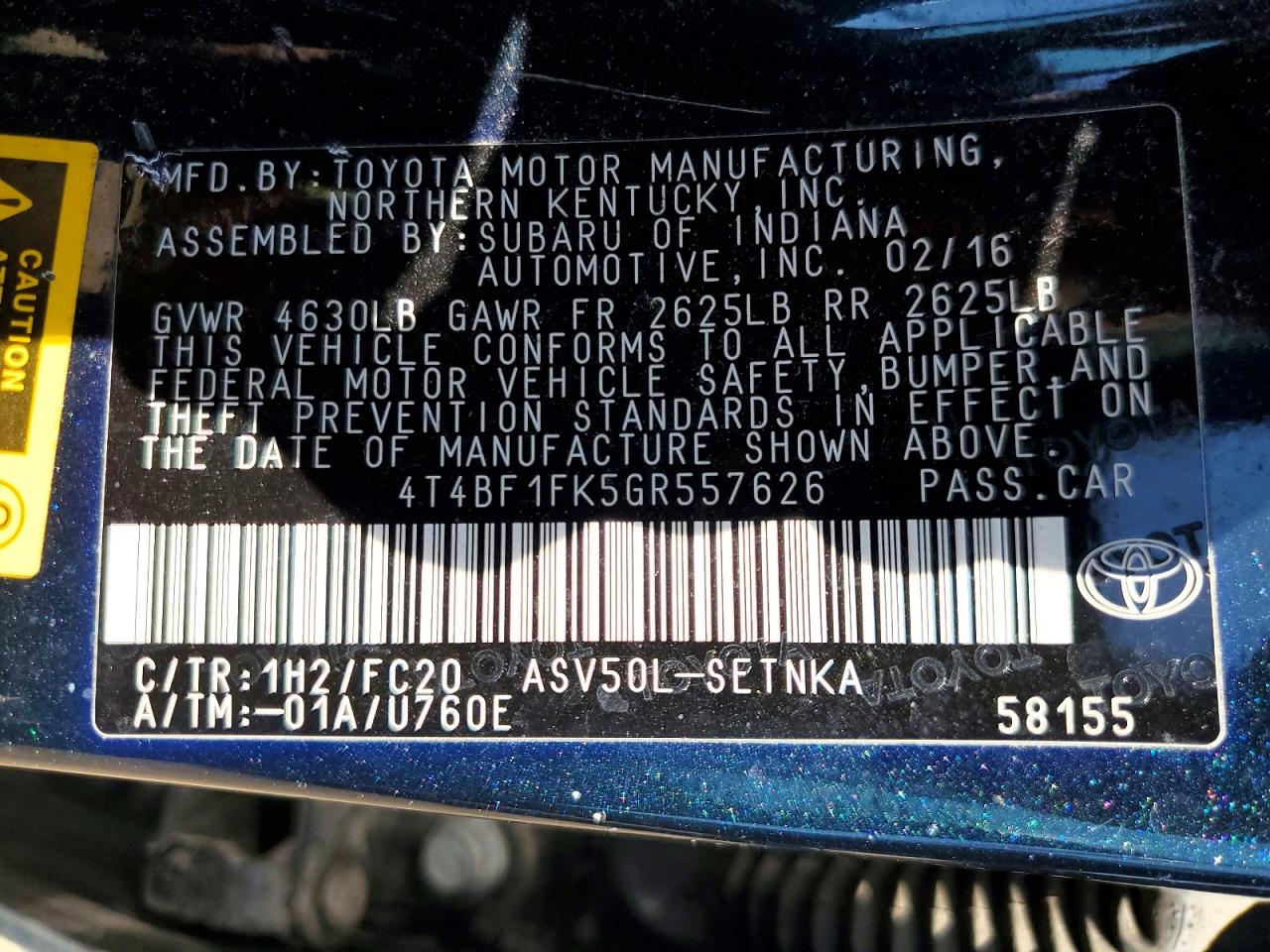 Toyota Camry Le
