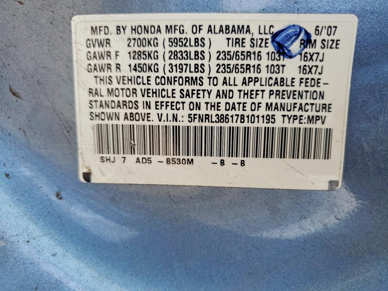 Honda Odyssey Exl
