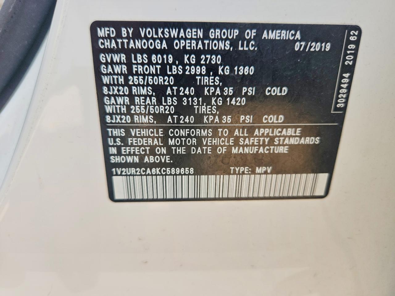 Volkswagen Atlas Se