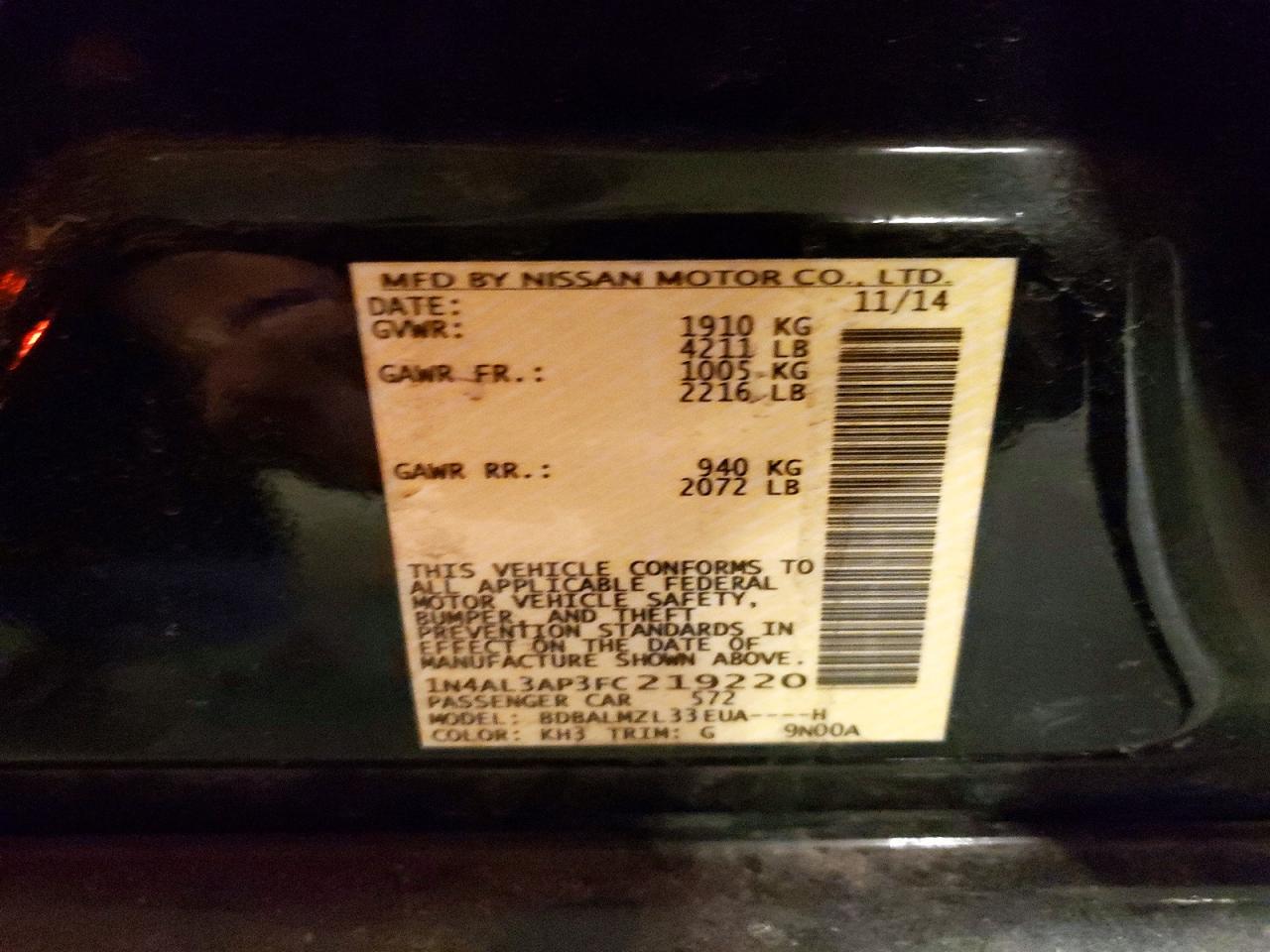 Nissan Altima 2.5 Sv