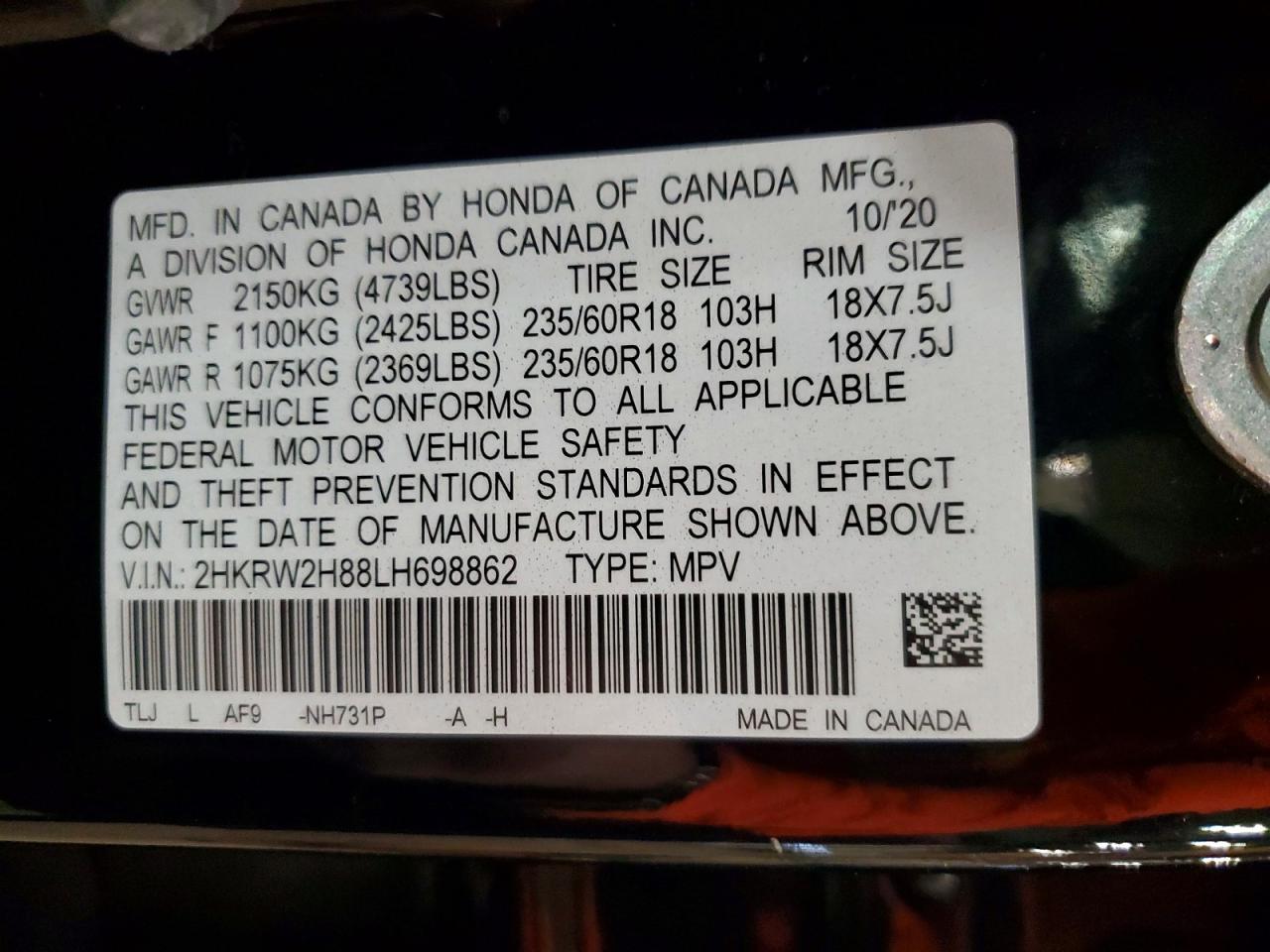 Honda Crv Exl