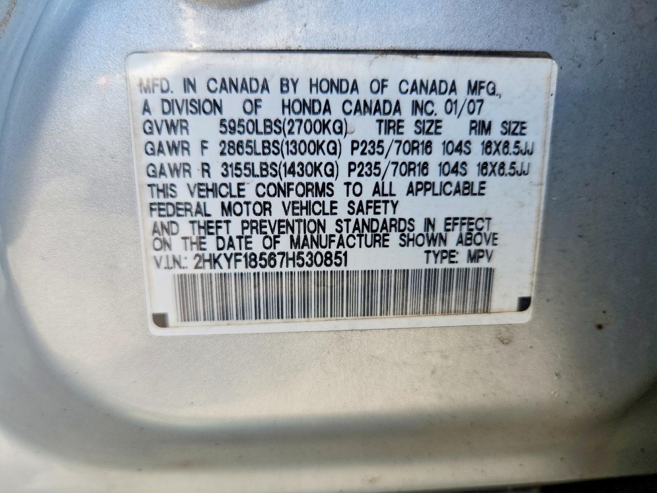 Honda Pilot Exl