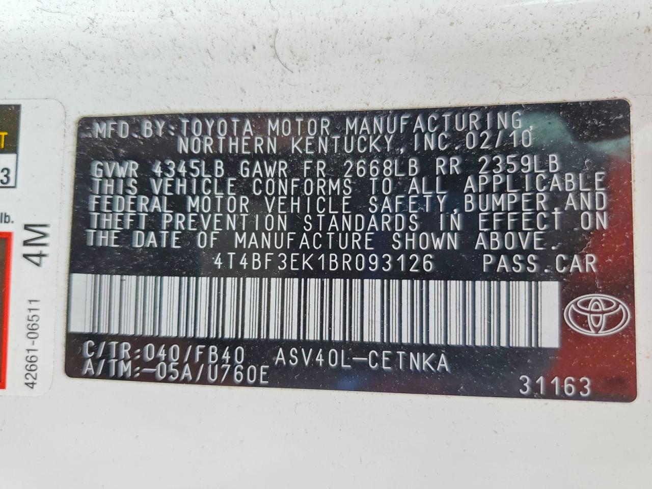 Toyota Camry Le