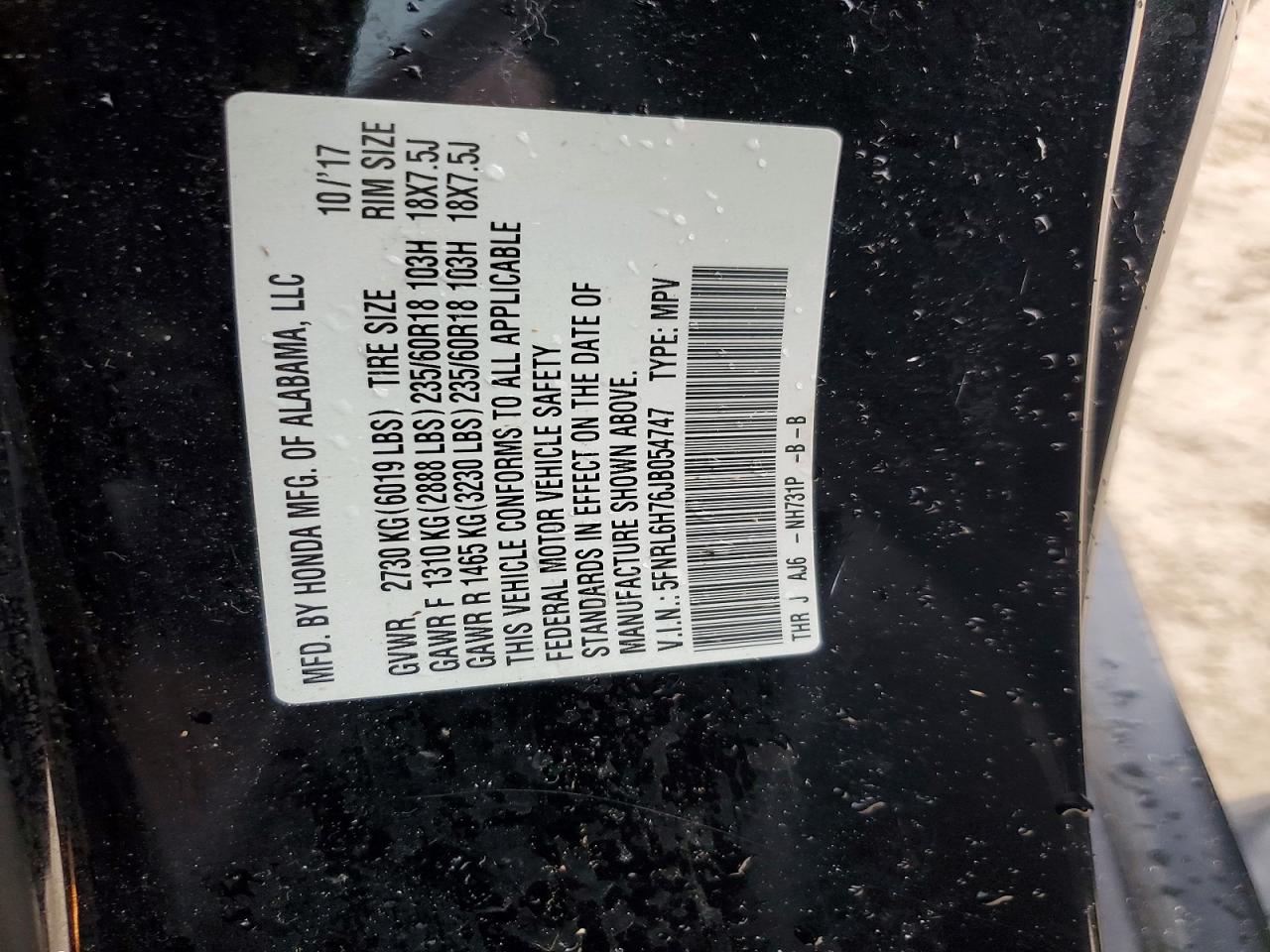 Honda Odyssey Exl