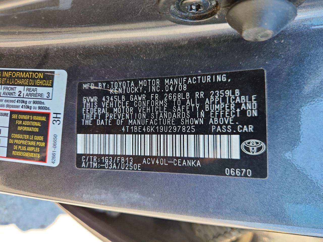 Toyota Camry Le