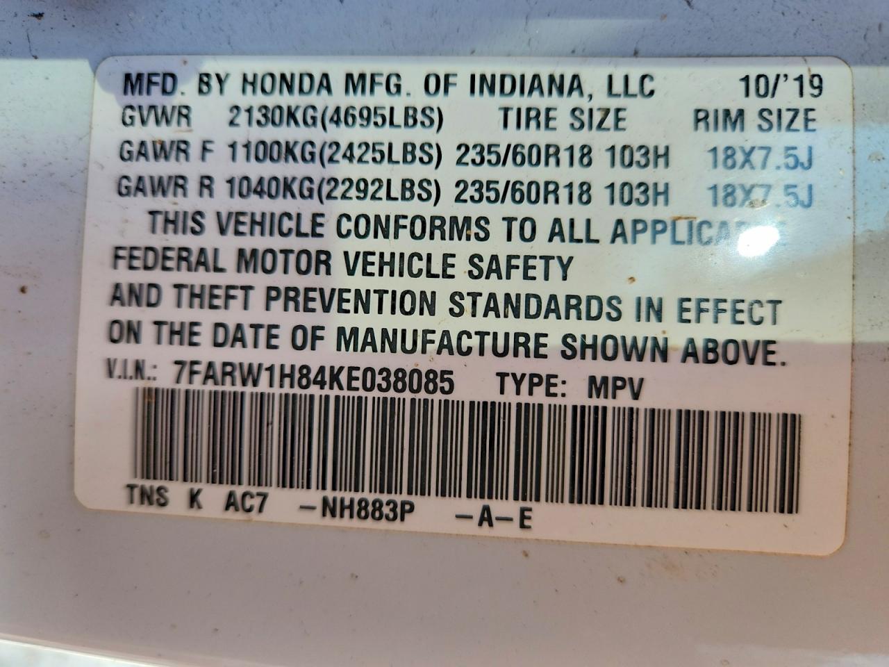 Honda Crv Exl