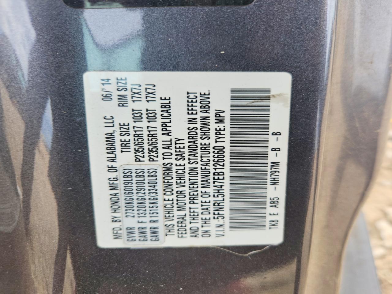 Honda Odyssey Ex