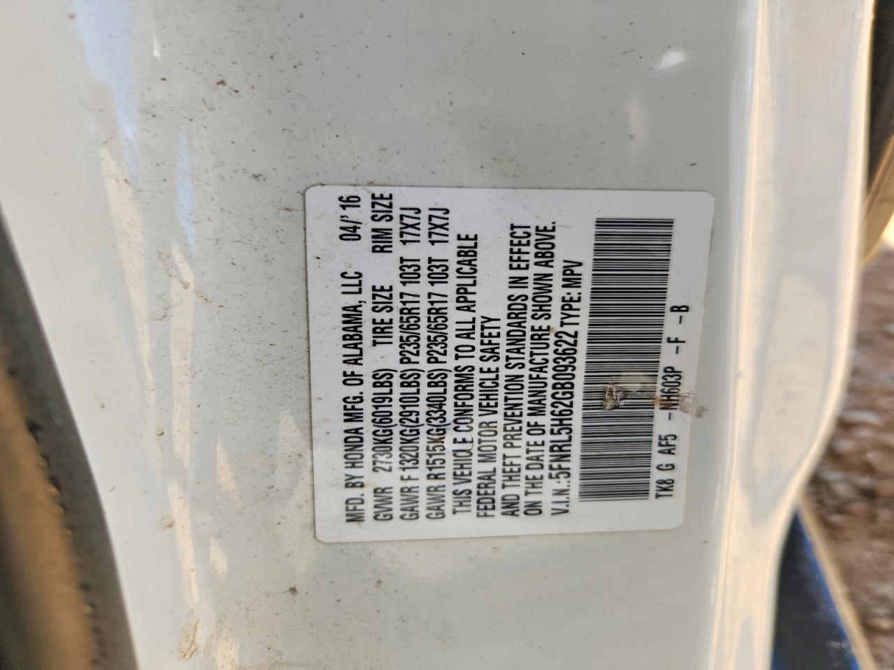 Honda Odyssey Exl