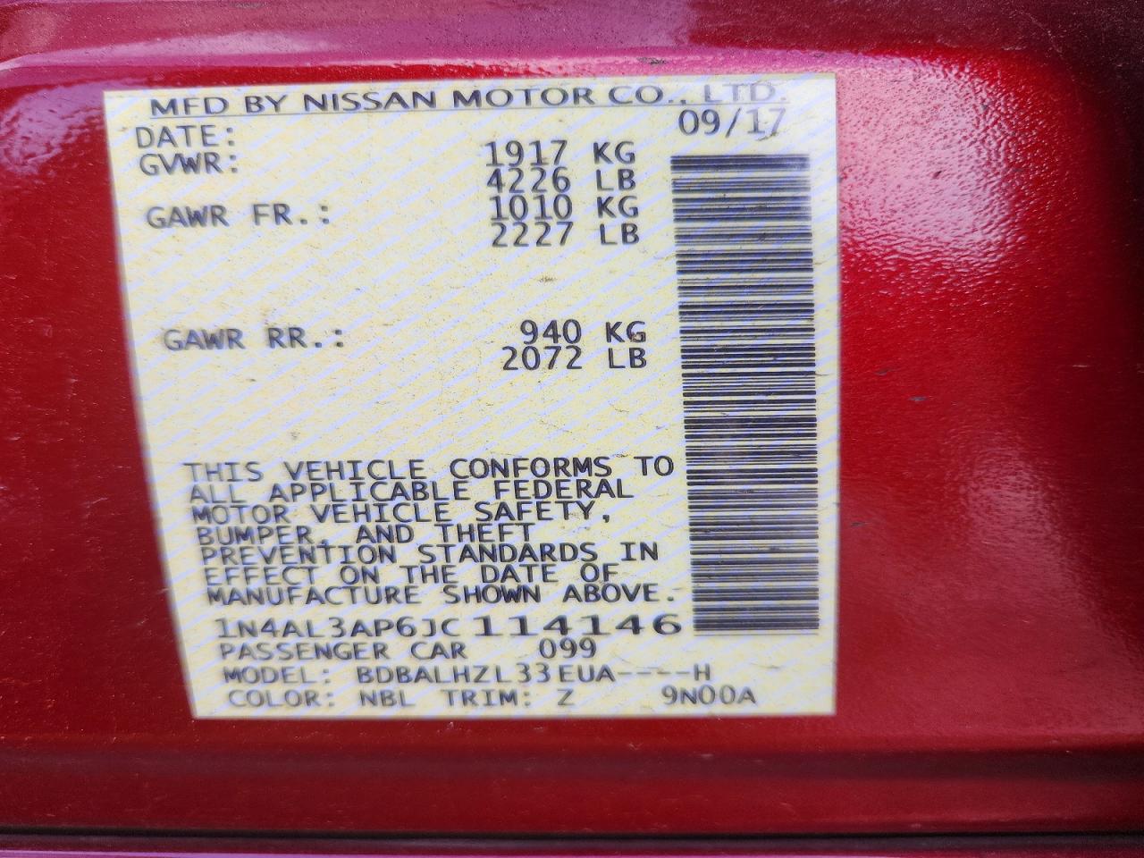 Nissan Altima 2.5 Sr