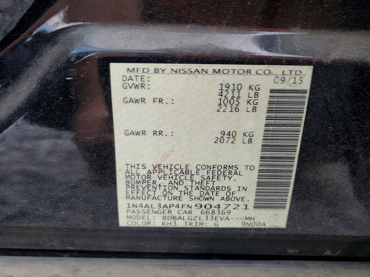 Nissan Altima 2.5 S