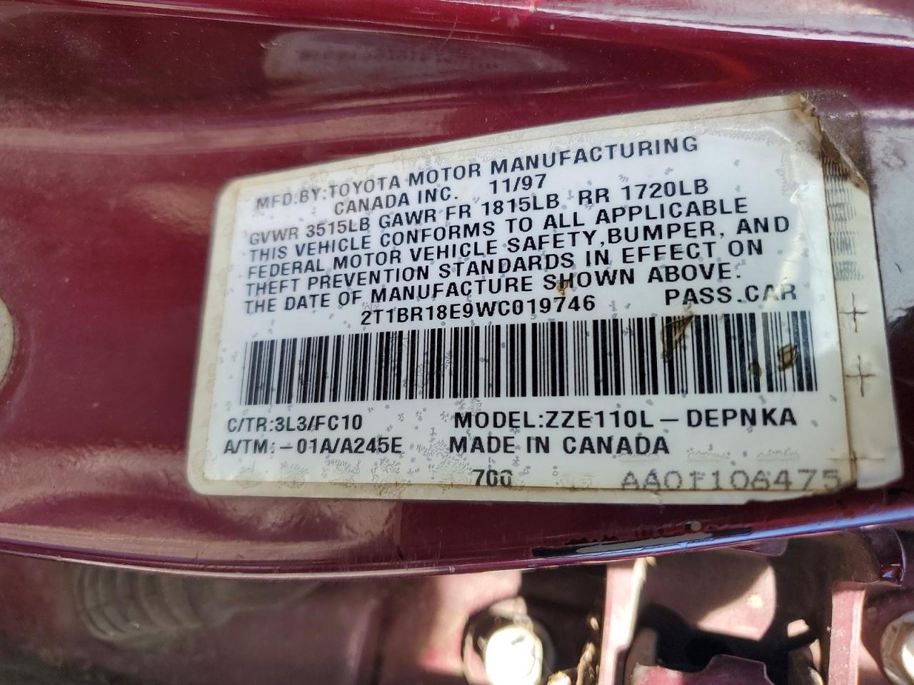 Toyota Corolla Ve