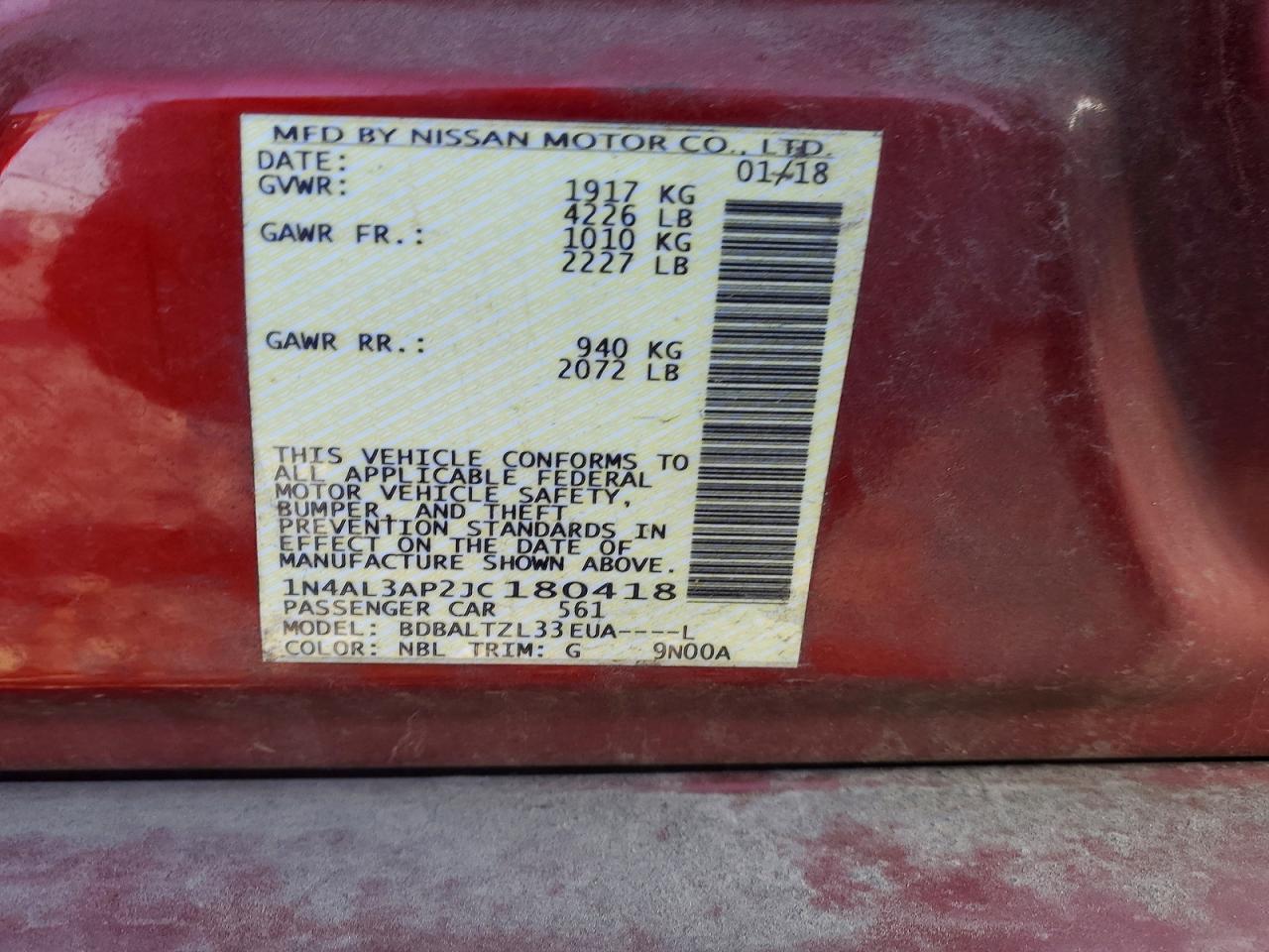 Nissan Altima 2.5 Sl