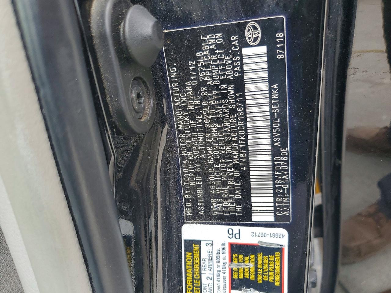 Toyota Camry Le