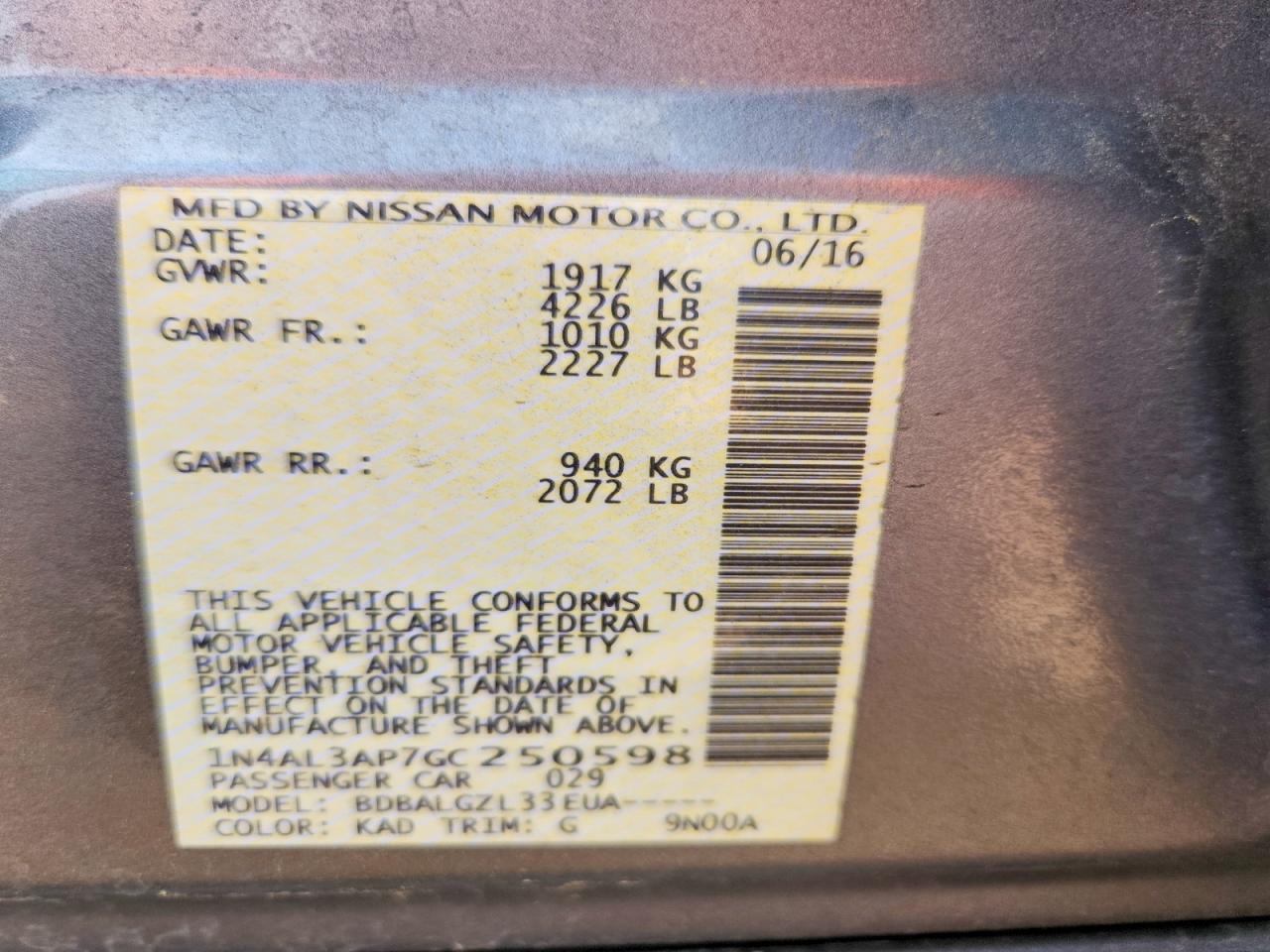 Nissan Altima 2.5 S