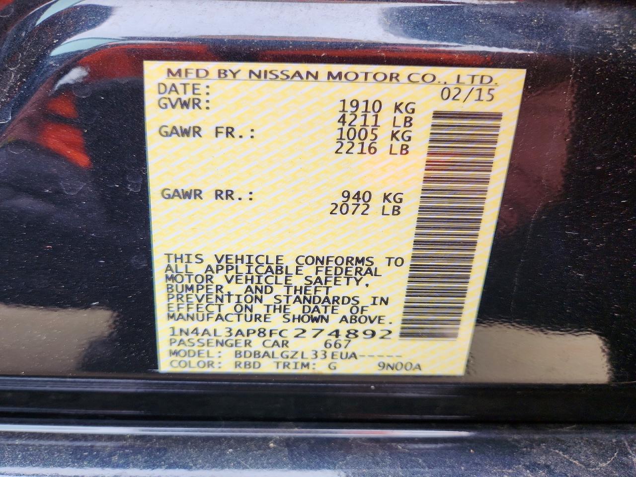 Nissan Altima 2.5 S
