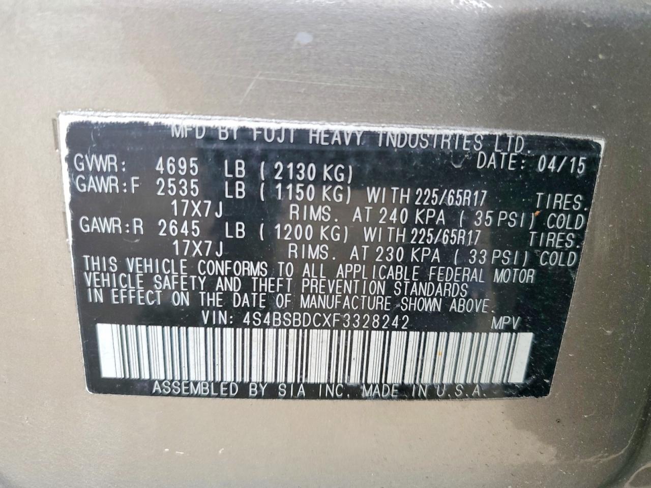 Subaru Outback 2.5i Premium