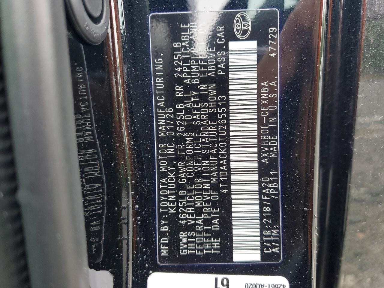 Toyota Camry Le