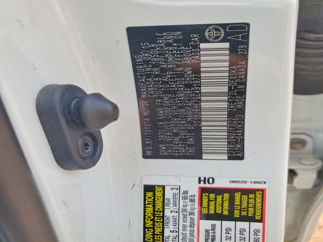 Toyota Corolla S Plus