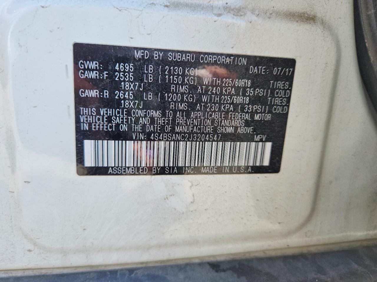 Subaru Outback 2.5i Limited