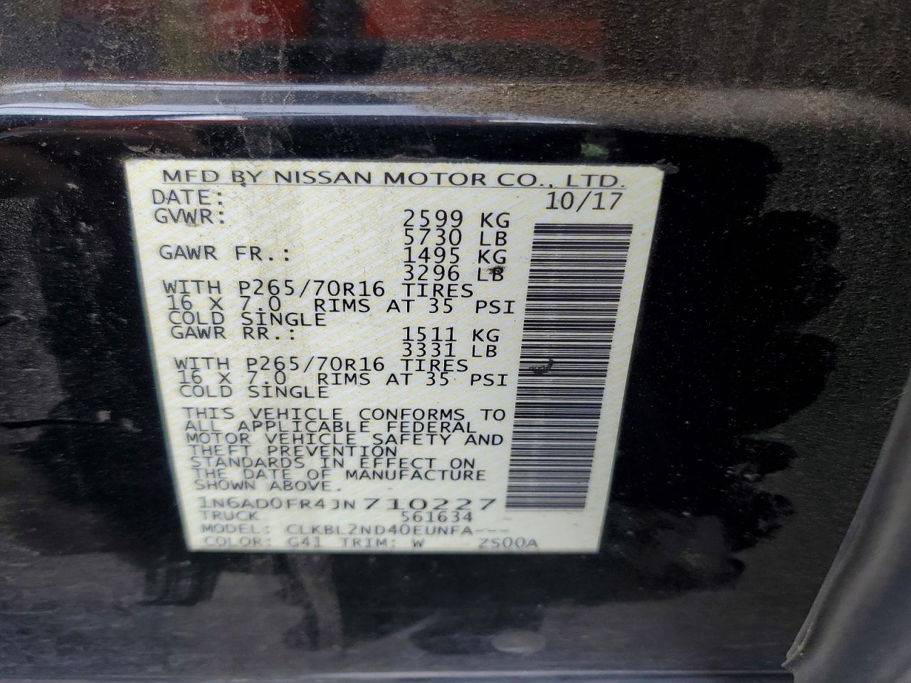Nissan Frontier Sv
