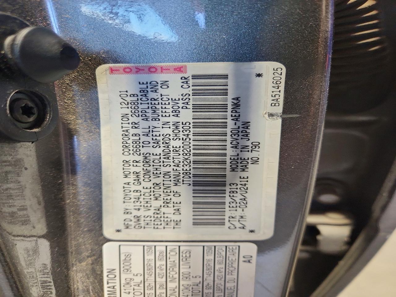 Toyota Camry Le