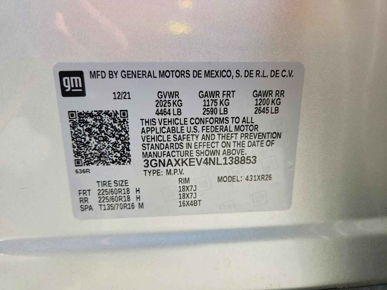 Chevrolet Equinox Lt