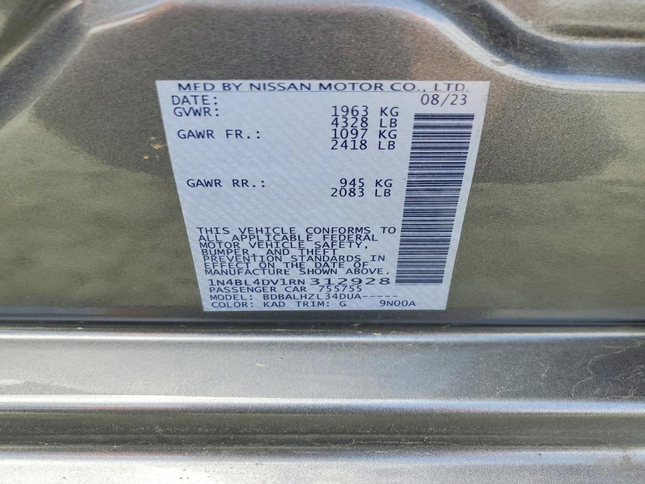 Nissan Altima 2.5 Sv