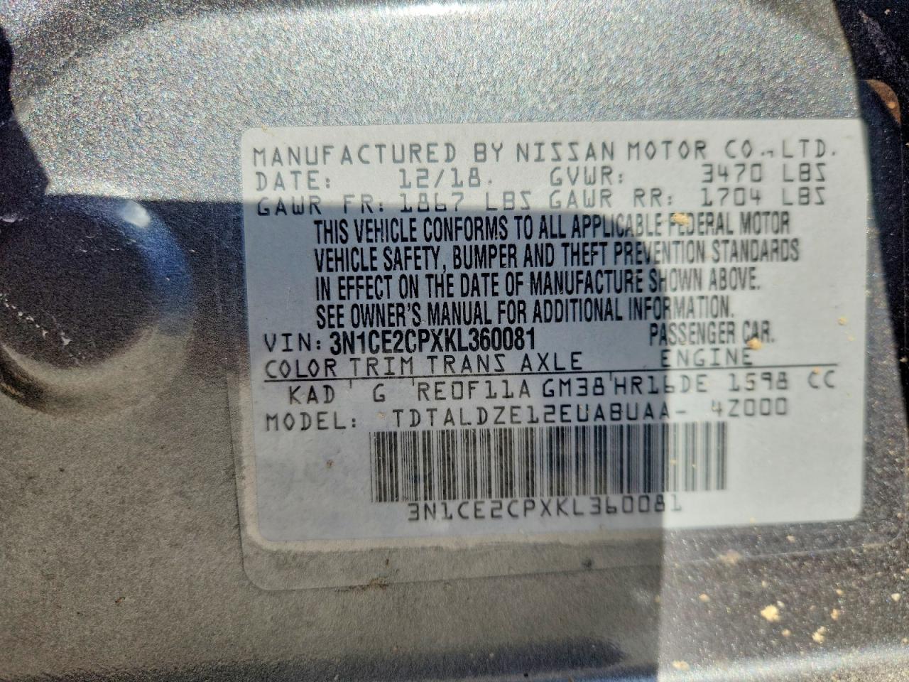 Nissan Versa Sv