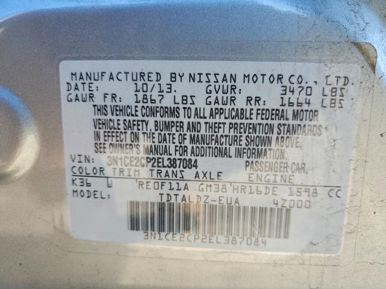 Nissan Versa Sv