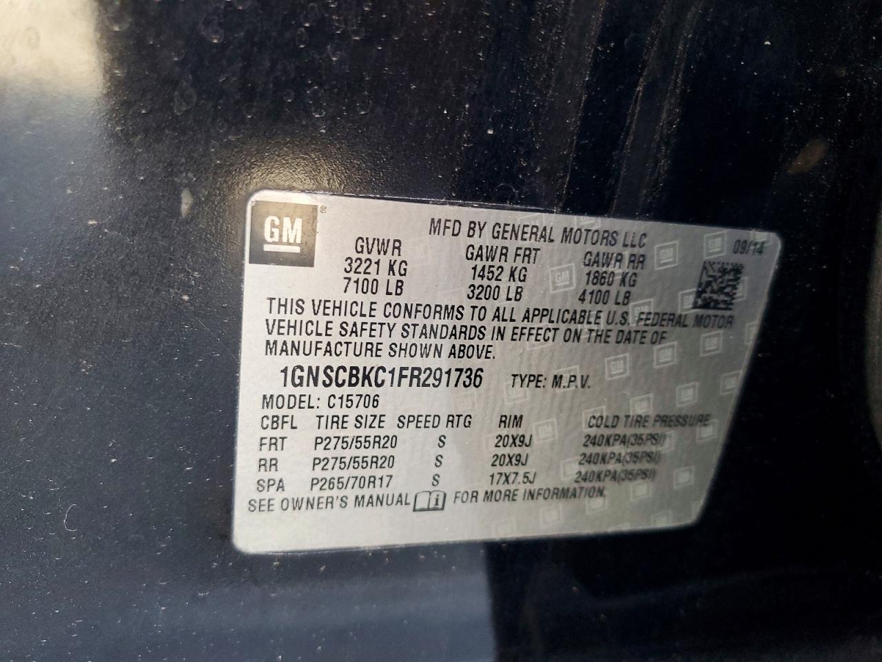 Chevrolet Tahoe C1500 Lt