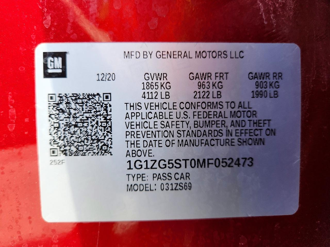 Chevrolet Malibu Rs