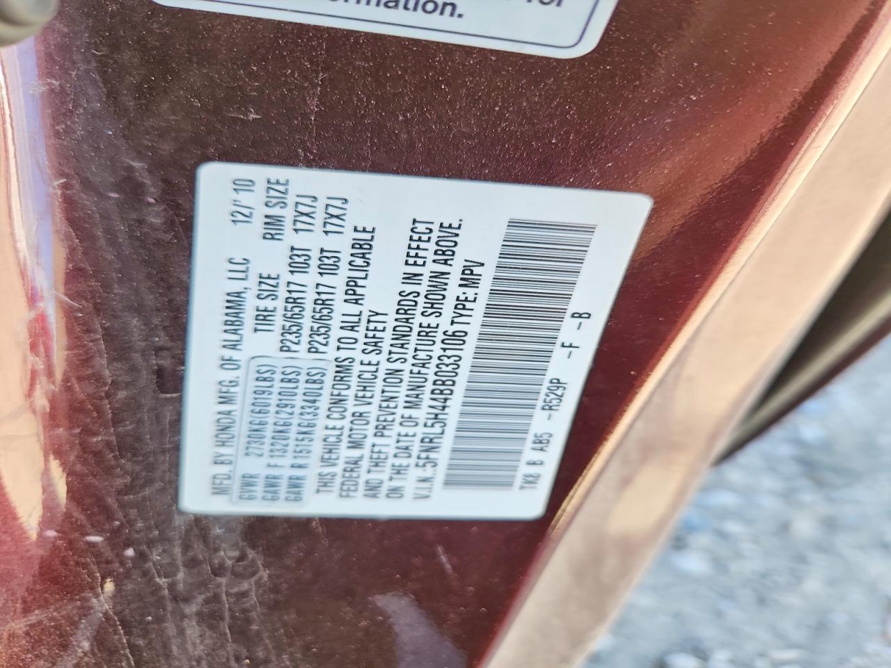 Honda Odyssey Ex