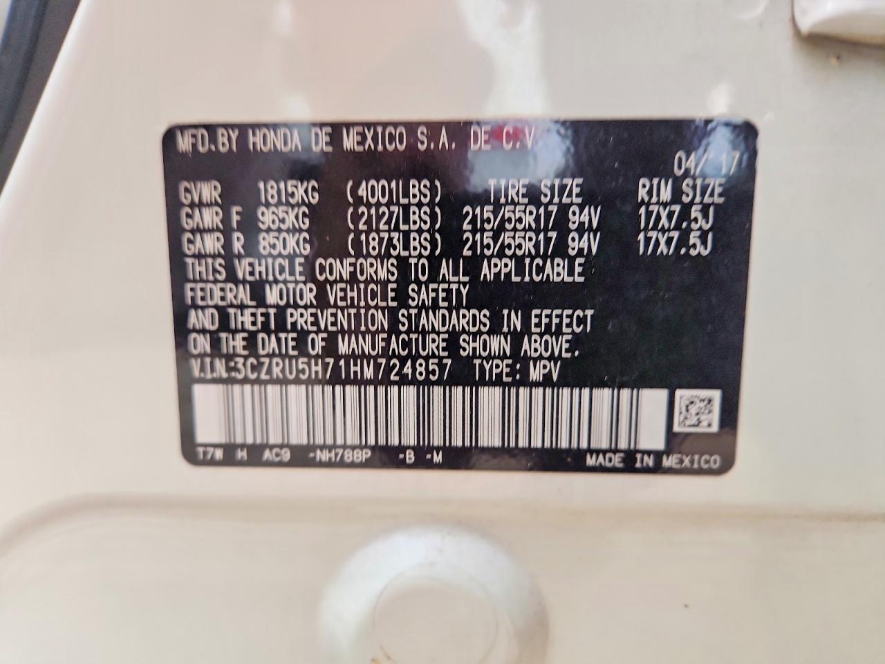 Honda HR-V Exl