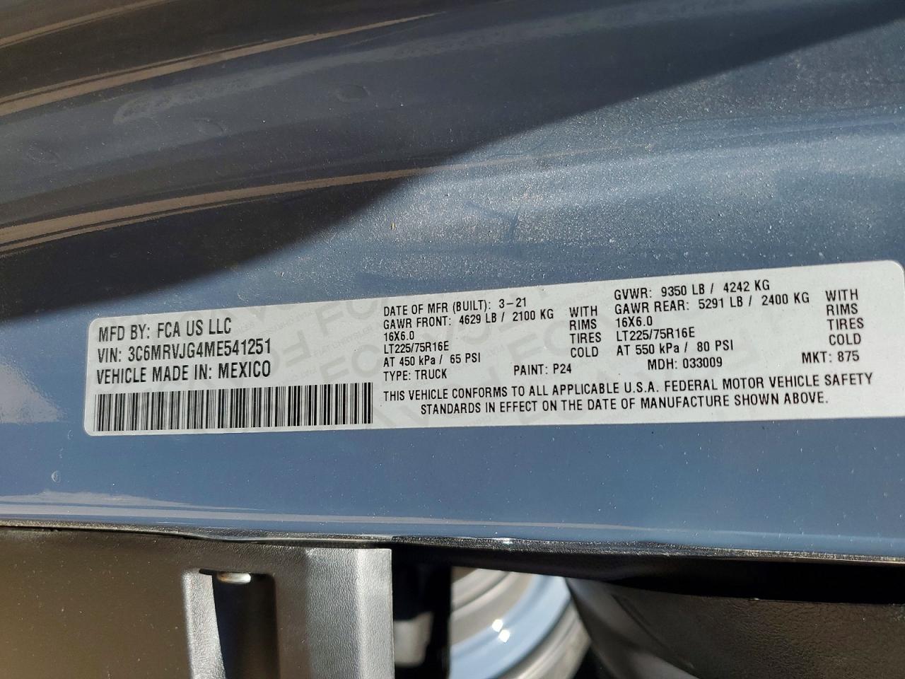 Ram Promaster 3500 High