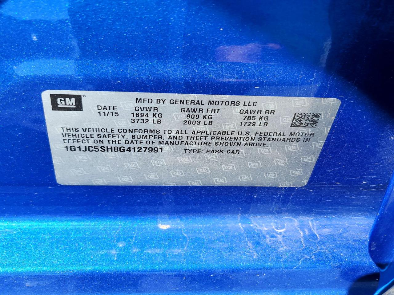 Chevrolet Sonic Lt