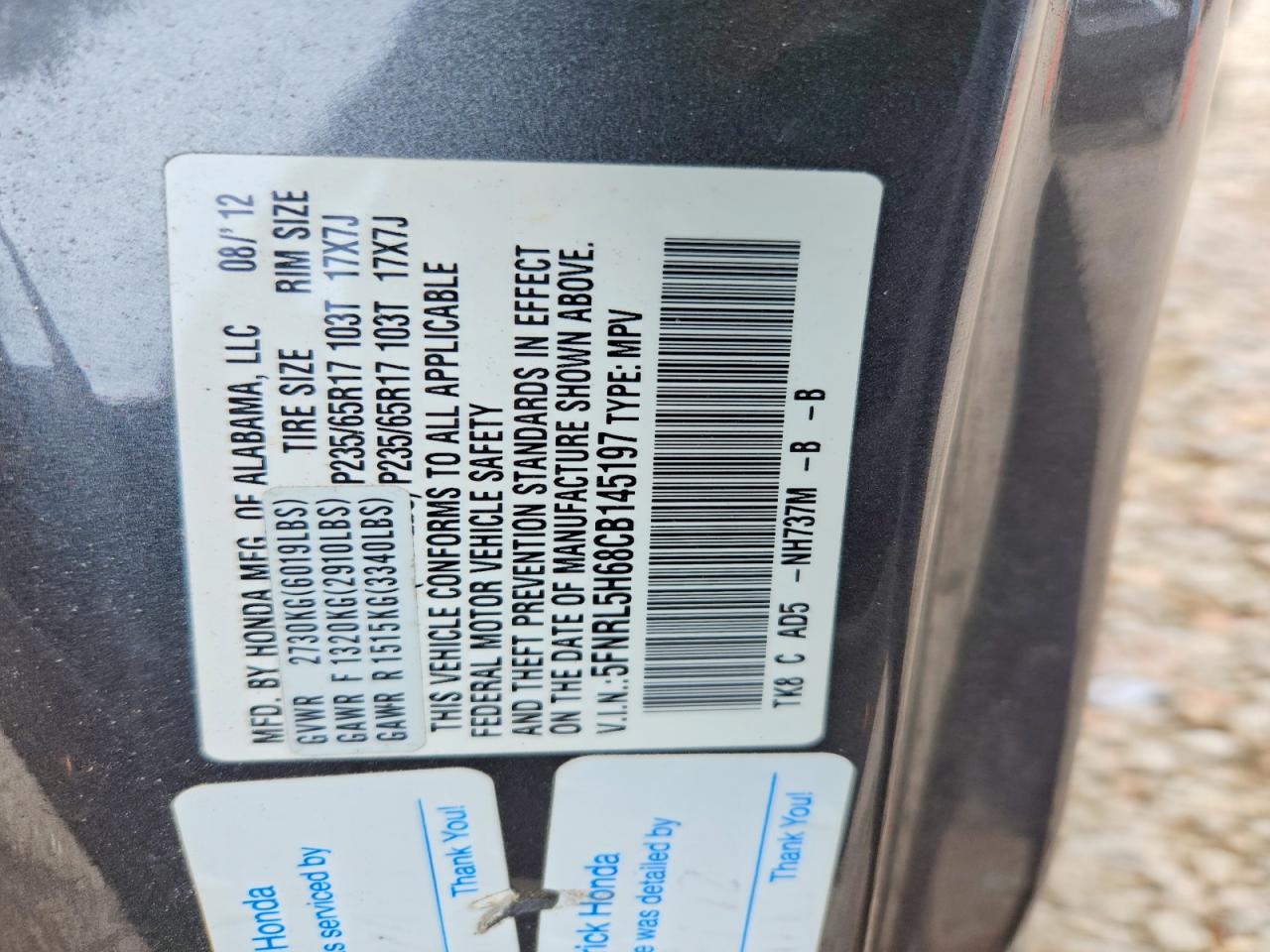 Honda Odyssey Exl