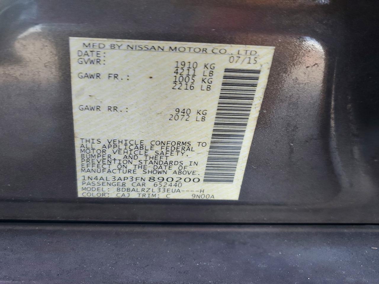 Nissan Altima 2.5 Sl