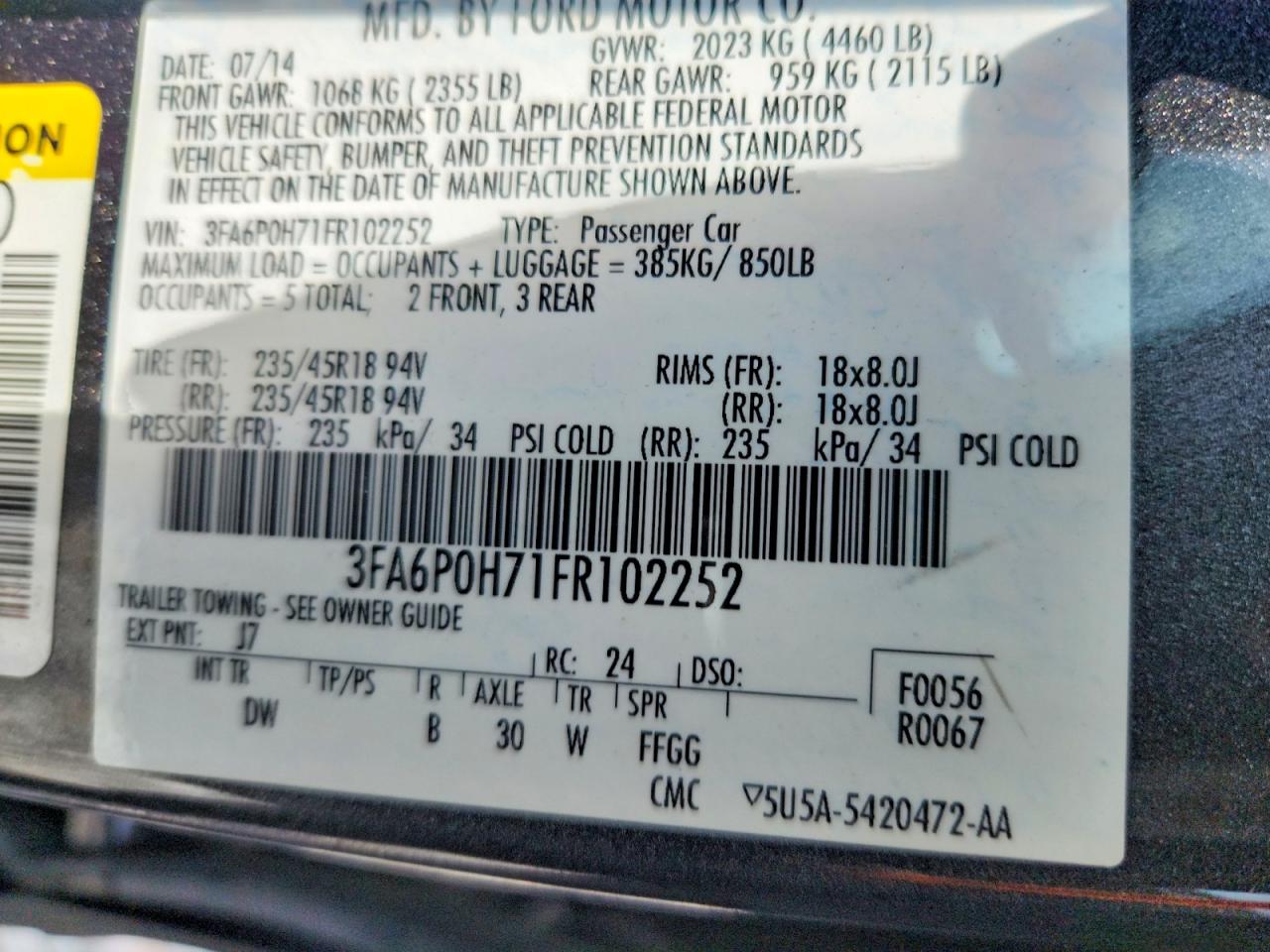 Ford Fusion Se