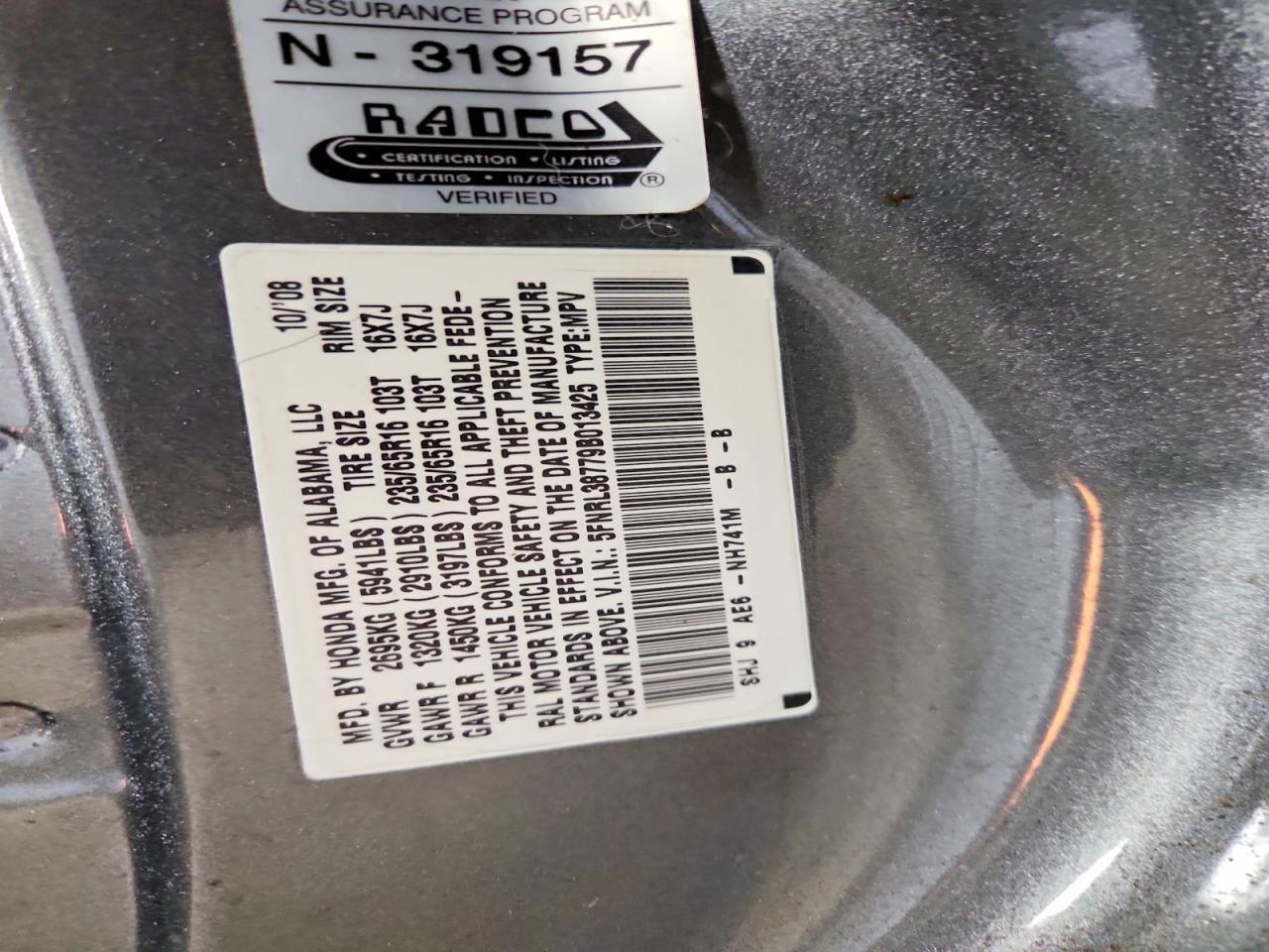 Honda Odyssey Exl