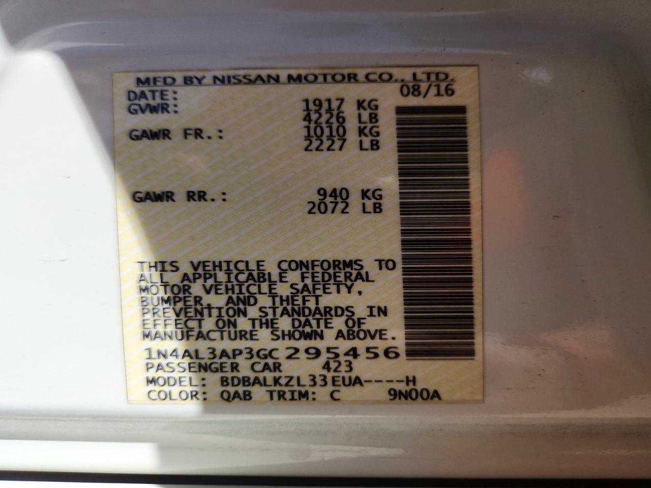 Nissan Altima 2.5 Sv